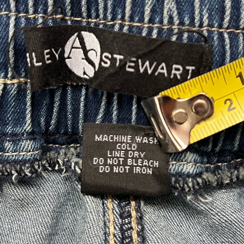 Ashley Stewart Denim Cargo Bubble Skirt Medium Blue Size 10/12 - Picture 10 of 15